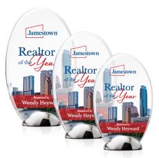 Broadbent Full Color Circle Crystal Award - Metal Awards