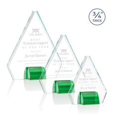 Roxborough Green Crystal Award - Colored Crystal