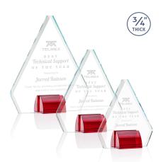 Roxborough Red Crystal Award - Colored Crystal