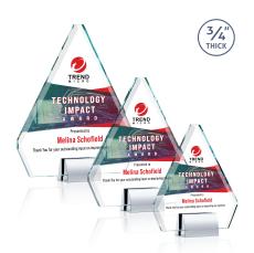 Roxborough Full Color Chrome Crystal Award - Metal Awards