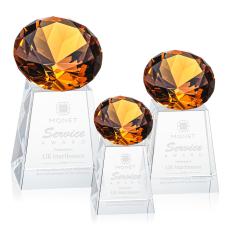 Celestina Gemstone Amber Crystal Award - Award Shapes