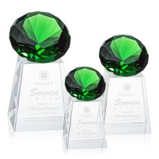 Celestina Gemstone Emerald Crystal Award - Crystal Diamond Awards