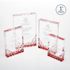 Elektra Red Rectangle Acrylic Award - Acrylic Awards