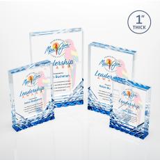 Elektra Full Color Blue Rectangle Acrylic Award - Full Color Awards