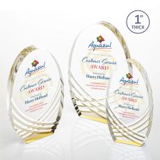 Westbury Full Color Gold Circle Acrylic Award - Full Color Awards