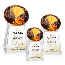 Celestina Full Color Amber Crystal Award - Award Shapes