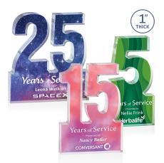 Astoria  Double-Sided Full Color Number Acrylic Award