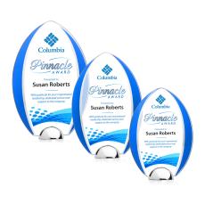 Lincoln Full Color Blue Crystal Award - Full Color Awards