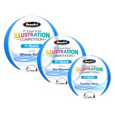 Stanton Full Color Blue Circle Crystal Award - Full Color Awards