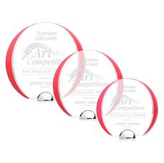 Stanton Red Circle Crystal Award - Glass Awards