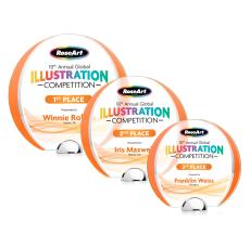 Stanton Full Color Orange Circle Crystal Award - Full Color Awards