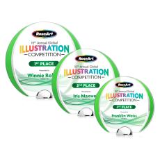 Stanton Full Color Green Circle Crystal Award - Full Color Awards