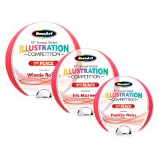 Stanton Full Color Red Circle Crystal Award - Full Color Awards