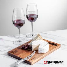 Swissmar Acacia Board &  2 Coleford Wine - Corporate Recognition Gifts