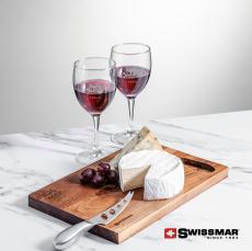 Swissmar Acacia Board &  2 Carberry Wine - Corporate Recognition Gifts