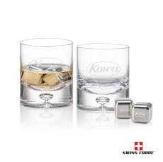 Swiss Force S/S Ice Cubes & 2 Montana OTR - Etched Barware