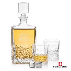 Oakham Decanter Set & Ice Cubes - Etched Barware