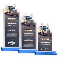 Longhaul Full Color Sky Blue Abstract / Misc Crystal Award - Full Color Awards