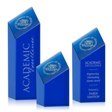Barone Blue Obelisk Crystal Award - Corporate Awards