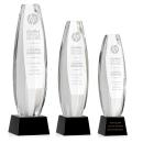 Hoover Black on Robson Base Obelisk Crystal Award