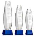Hoover Blue on Robson Base Obelisk Crystal Award