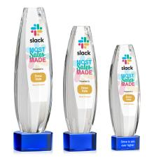 Hoover Full Color Blue on Paragon Base Obelisk Crystal Award - Full Color Awards