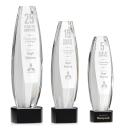 Hoover Black on Paragon Base Obelisk Crystal Award