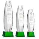 Hoover Green on Robson Base Obelisk Crystal Award