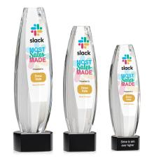 Hoover Full Color Black on Paragon Base Obelisk Crystal Award - Full Color Awards