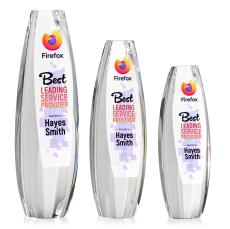 Hoover Full Color Obelisk Crystal Award - Full Color Awards