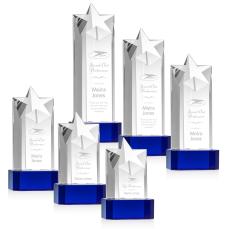 Berkeley Star on Padova Base - Blue - Glass Awards