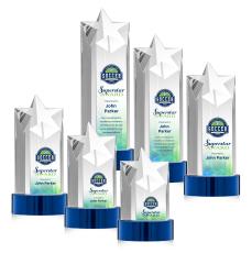 Berkeley Full Color Blue on Stanrich Base Star Crystal Award - Full Color Awards