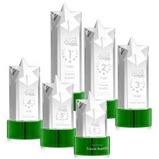 Berkeley Star on Marvel Base - Green - Crystal Awards