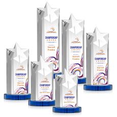 Berkeley Full Color Blue on Condor Base Star Crystal Award - Crystal Awards