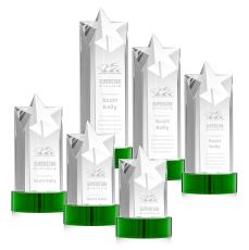 Berkeley Star on Stanrich Base - Green - Crystal Awards