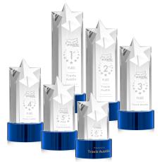 Berkeley Star on Marvel Base - Blue - Crystal Awards