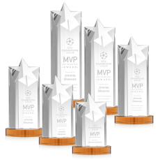 Berkeley Star on Condor Base - Amber - Crystal Awards