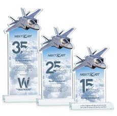 Top Gun Full Color Clear Abstract / Misc Crystal Award - Crystal Awards