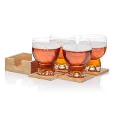 Bamboo Coaster Gift Set - Dortmund - Corporate Recognition Gifts