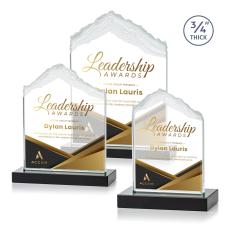 Everest Full Color Black Peak Crystal Award - Corporate Awards