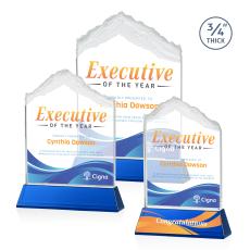 Everest Full Color Blue on Newhaven Peak Crystal Award - Corporate Awards