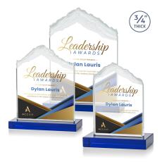 Everest Full Color Blue Peak Crystal Award - Corporate Awards