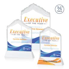 Everest Full Color White on Newhaven Peak Crystal Award - Corporate Awards