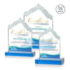 McKinley Full Color Sky Blue Peak Crystal Award - Corporate Awards