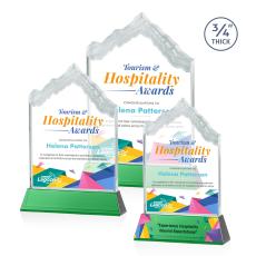 McKinley Full Color Green on Newhaven Peak Crystal Award - Mountain Awards