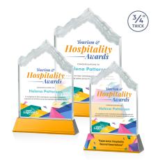 McKinley Full Color Amber on Newhaven Peak Crystal Award - Mountain Awards
