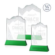 Kilimanjaro Green on Newhaven Peak Crystal Award - Glass Awards