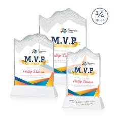 Kilimanjaro Full Color White on Newhaven Peak Crystal Award - Corporate Awards