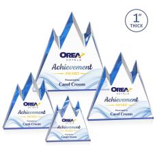 Banff Full Color Blue Peak Acrylic Award - Employee of the Month Awards