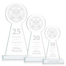 Laidlaw Tower Clear Obelisk Crystal Award - Crystal Pillar Awards